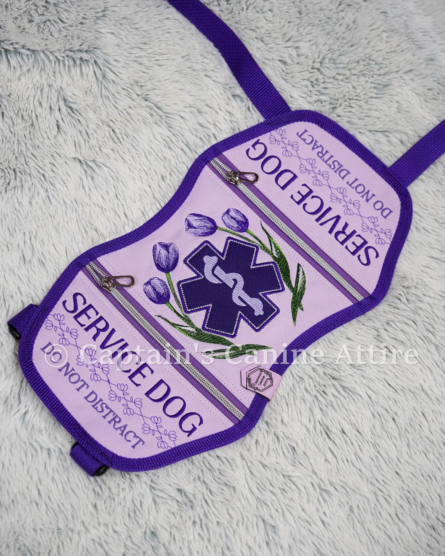 15" Lavender Professional Tulips Vest - POCKETS