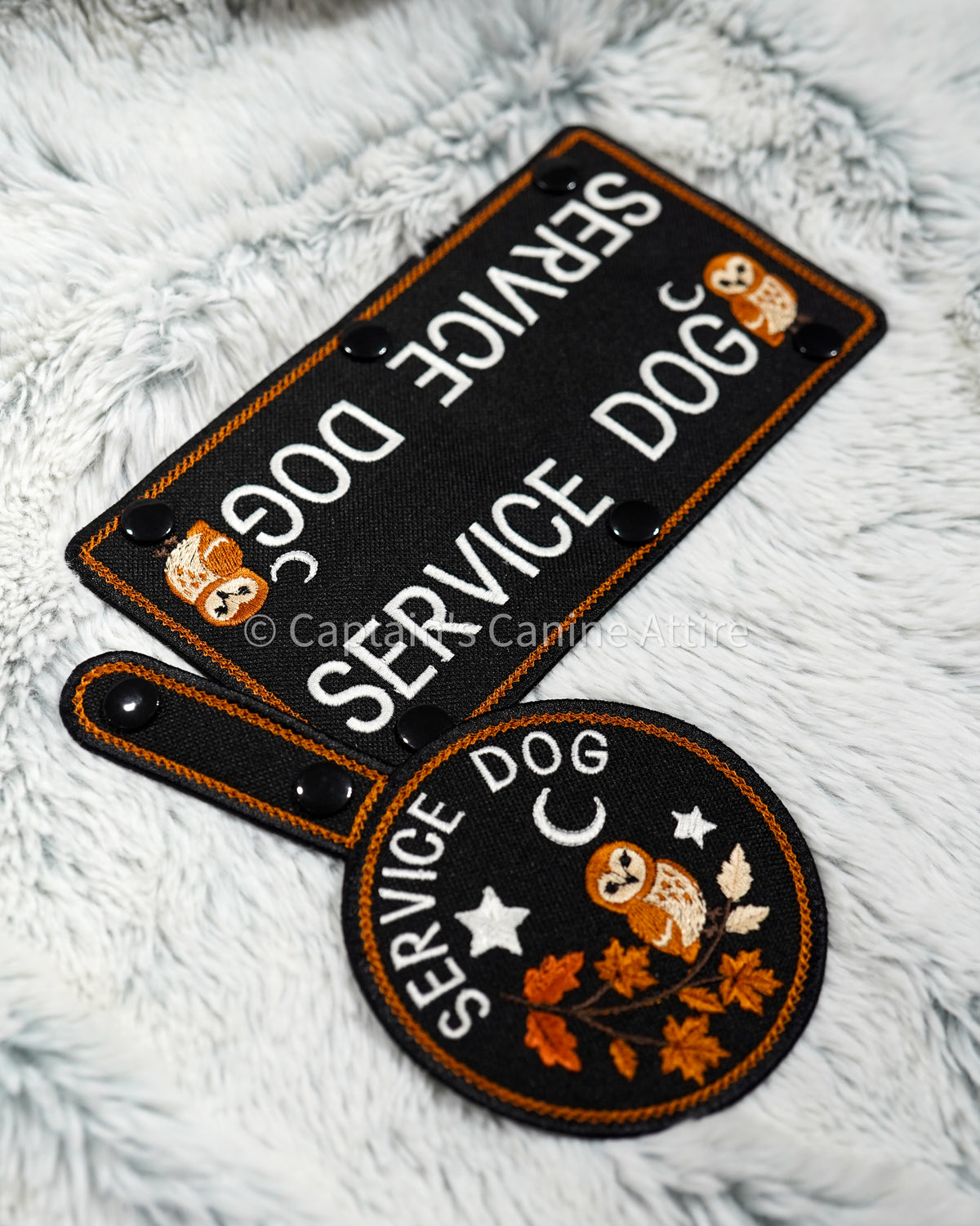 Owl Patch Tab and Leash Wrap Set