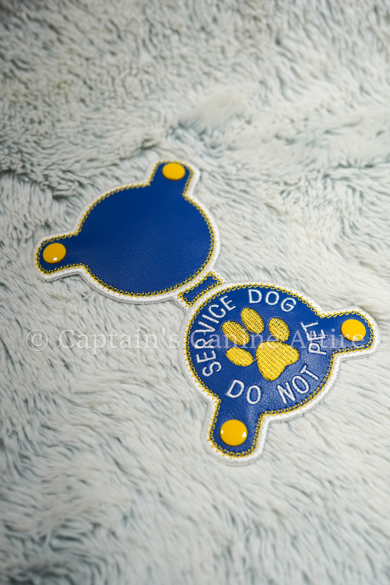 Navy/White/Yellow Vinyl - Do Not Pet - Chest Emblem