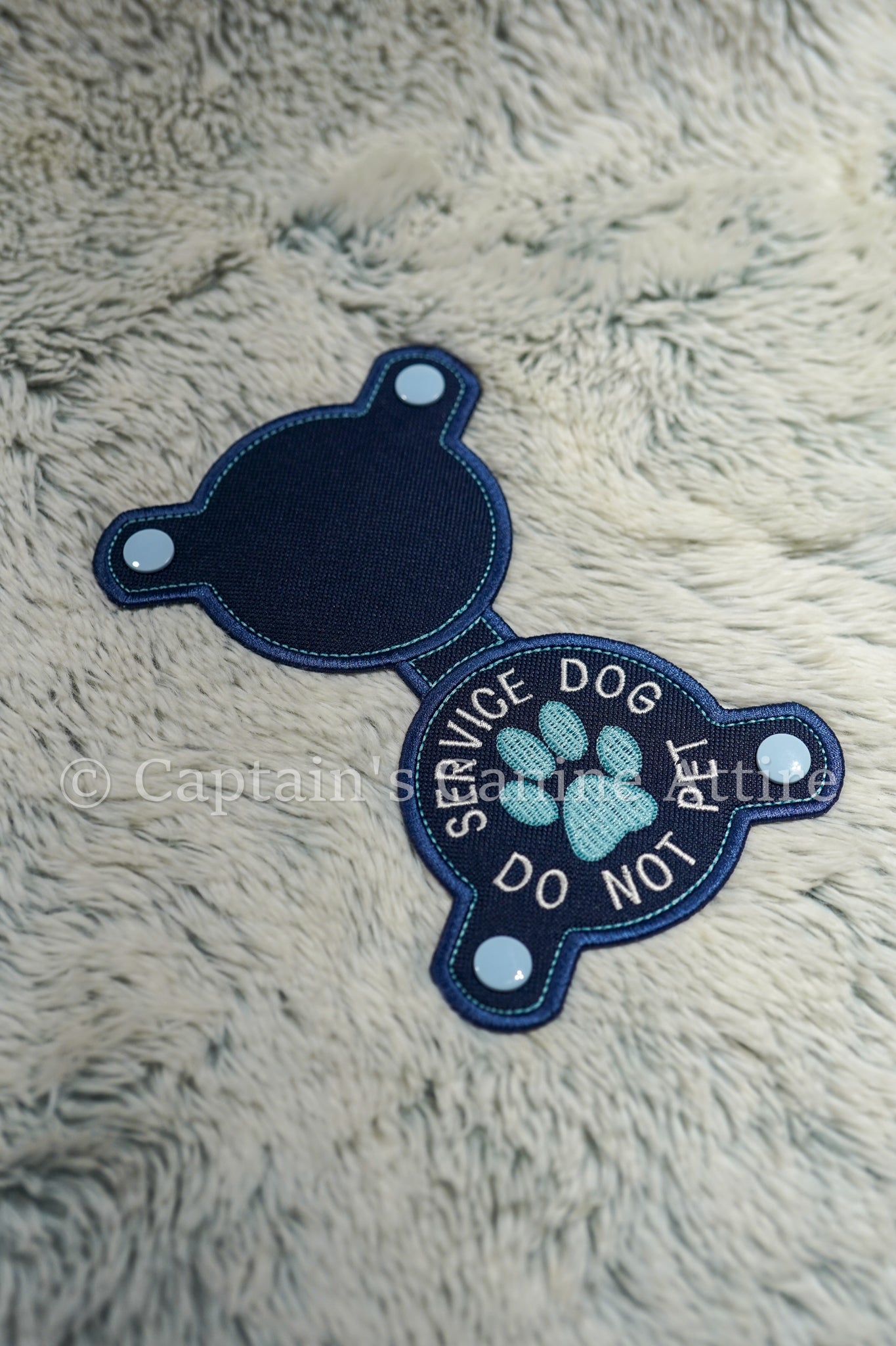 Navy and Steel Blue - Do Not Pet - Chest Emblem