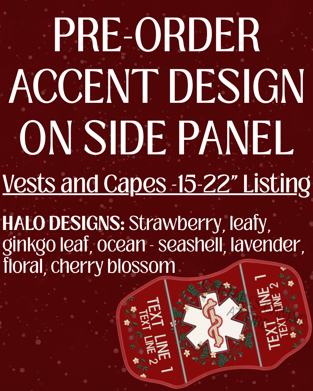 PRE-ORDER - Accent Design on Side Panel 15-22" Panels