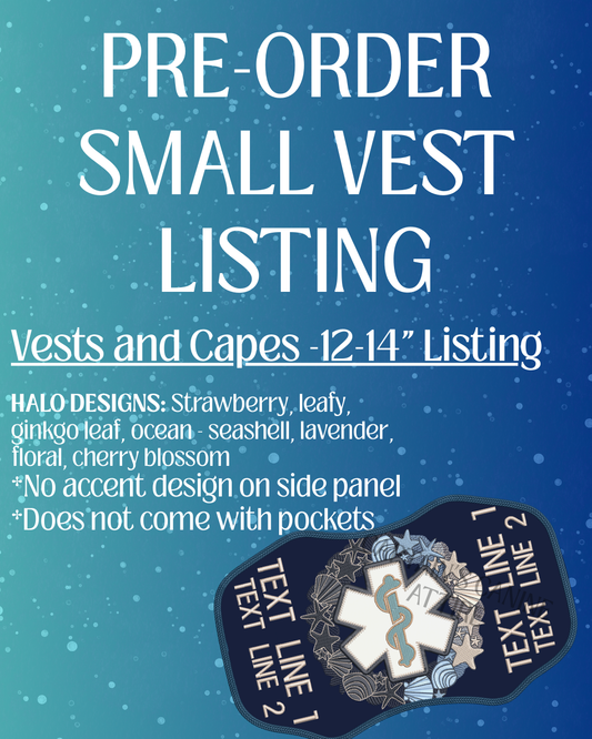 PRE-ORDER - Small Vests 12-14"