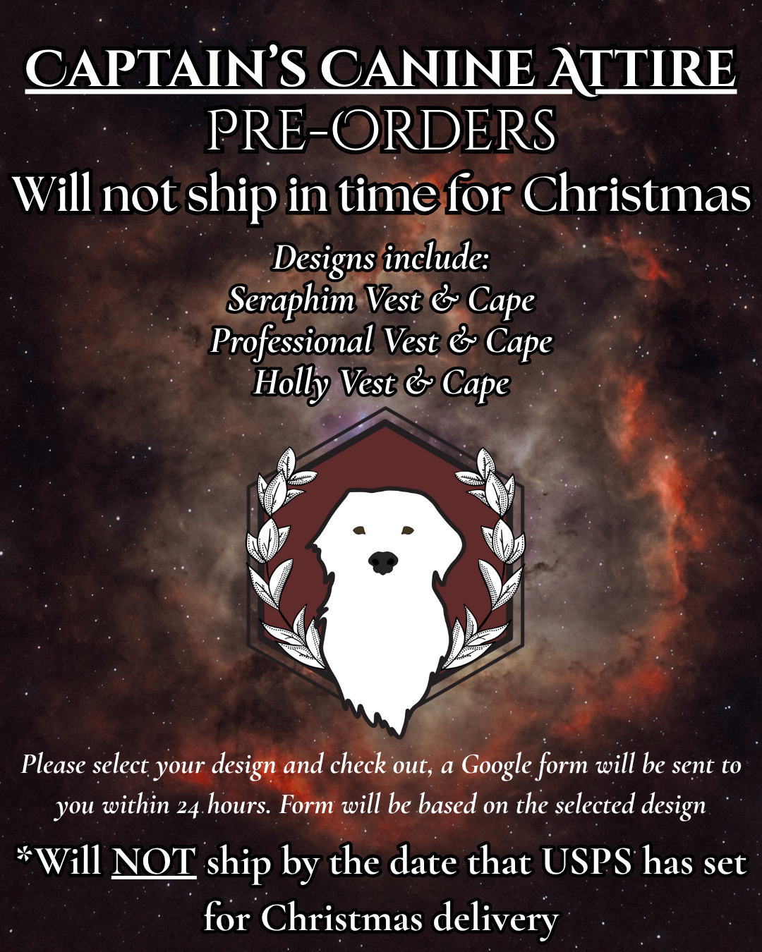 **Does NOT Ship in time for Christmas** PRE-ORDER Seraphim, Holly, and Professional