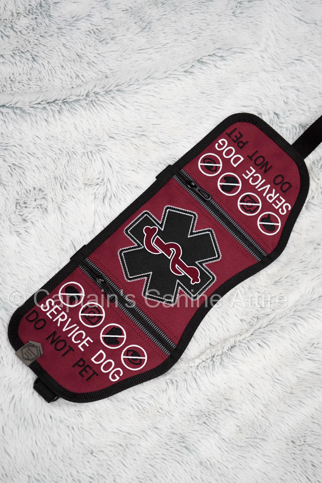 17" Wine/Black/White Professional Cape - POCKETS