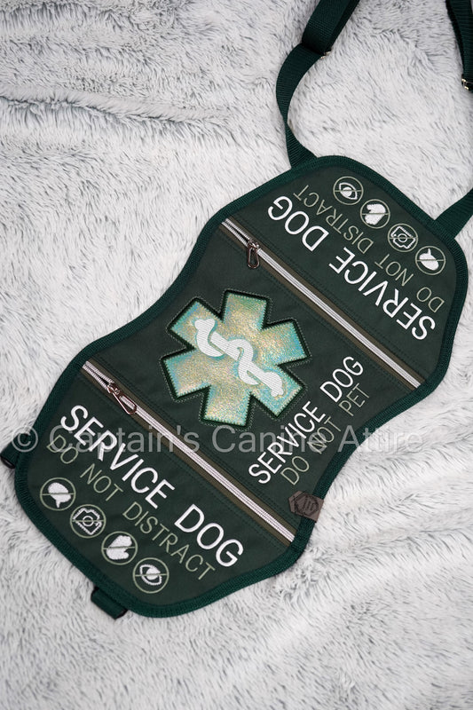 19" Professional Vest - Forest Green & Sage Iridescent - POCKETS