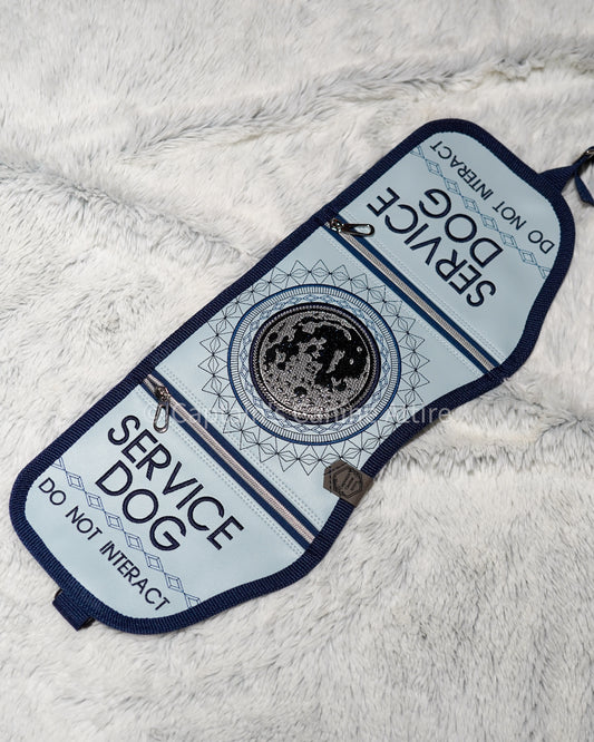 19" Pastel Blue and Navy All-Vinyl Moon Cape