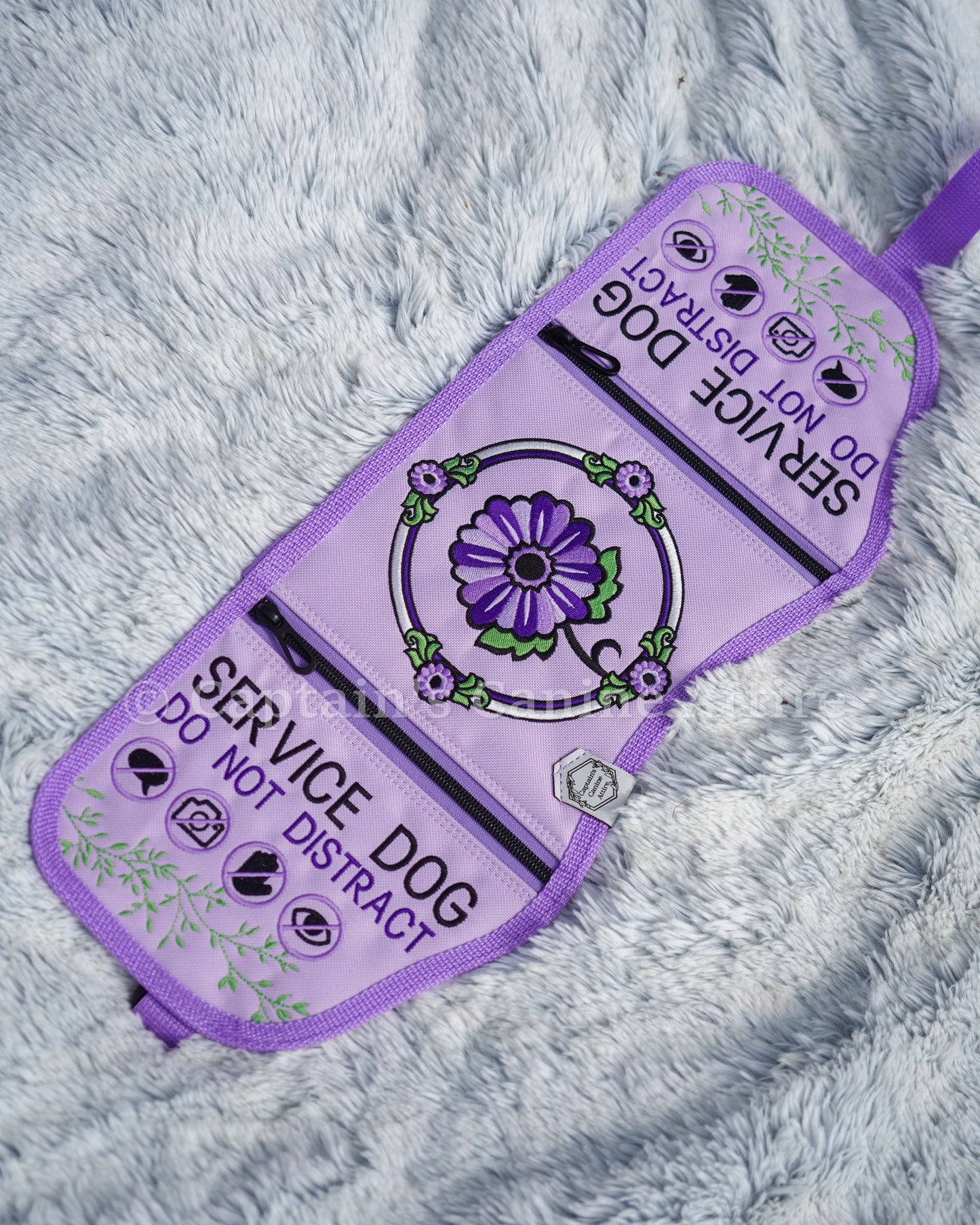 19" Lavender and Lilac Daisy Cape - POCKETS