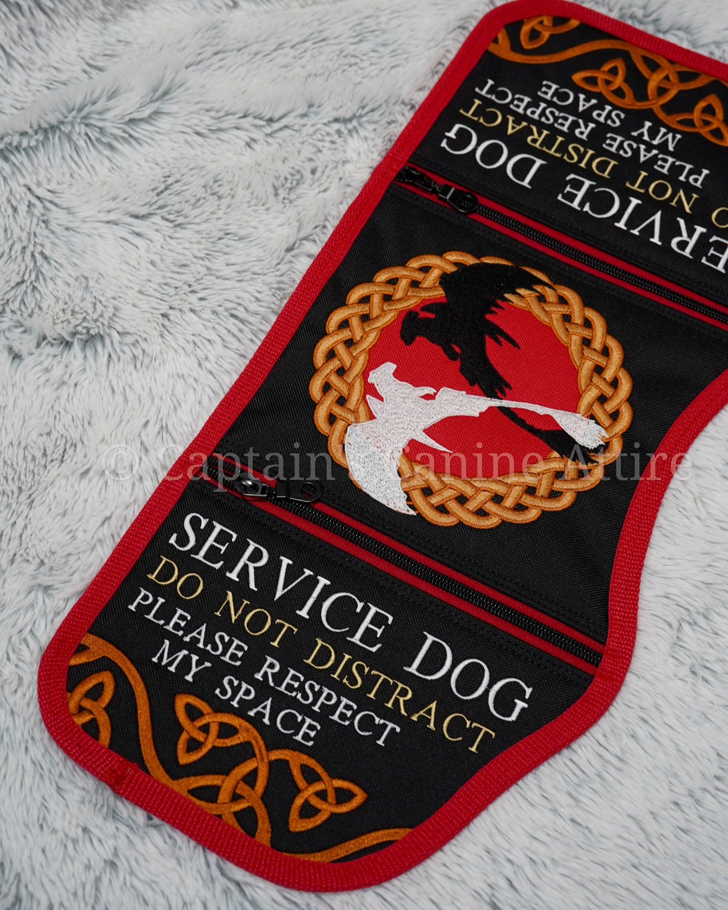 PREORDER - Decorative Entwined Dragons Vest or Cape - Base Design
