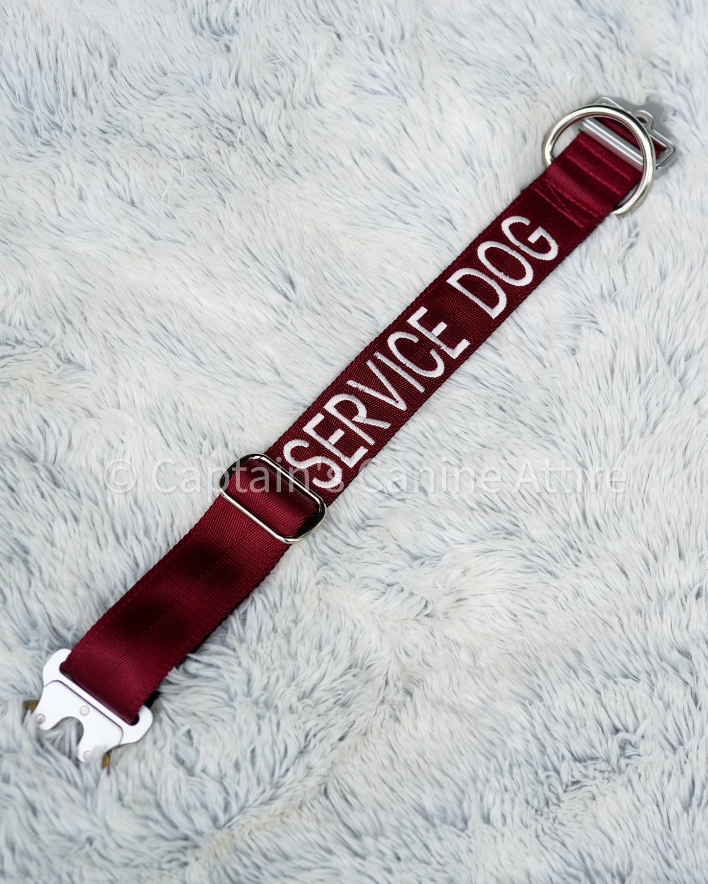 16.5-20" Burgundy Embroidered Collar
