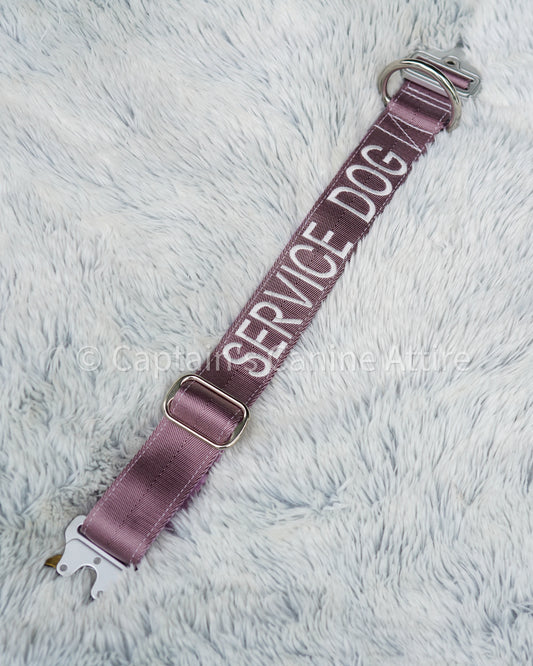 16-19" Dusty Lavender & White Embroidered Collar