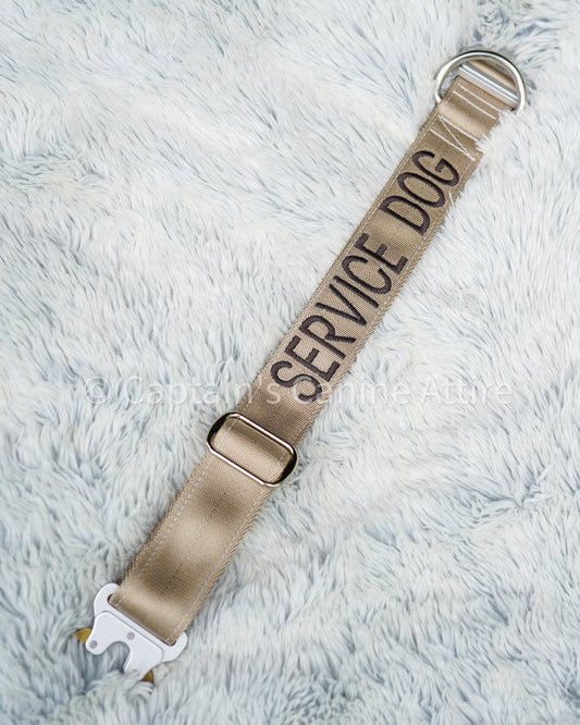 17-20" Tan & Dark Brown Embroidered Collar