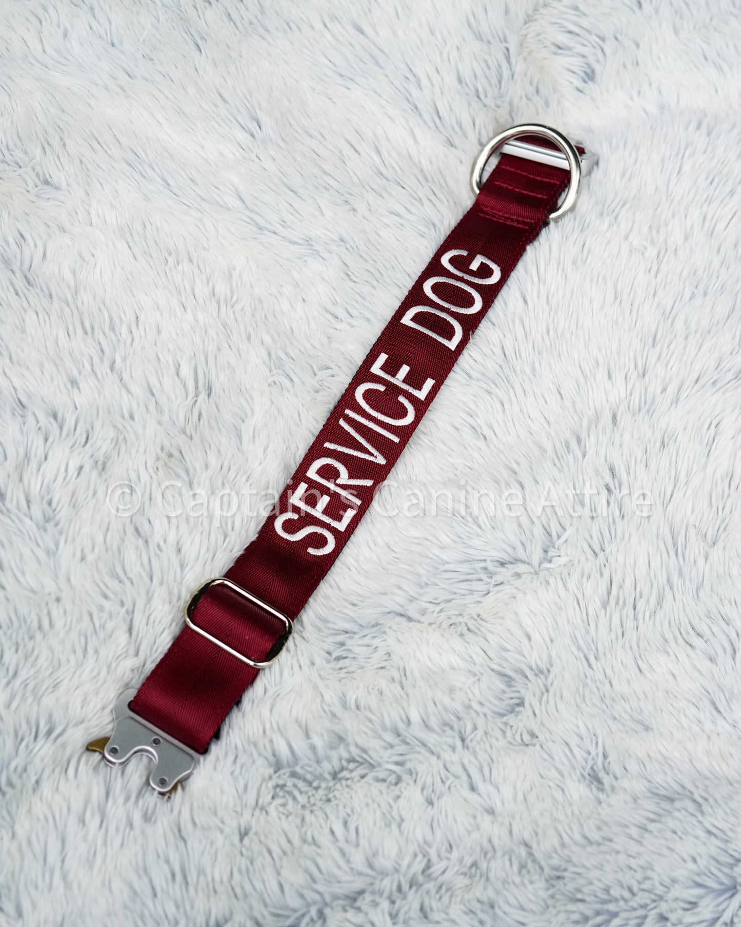 15-17" Burgundy Embroidered Collar