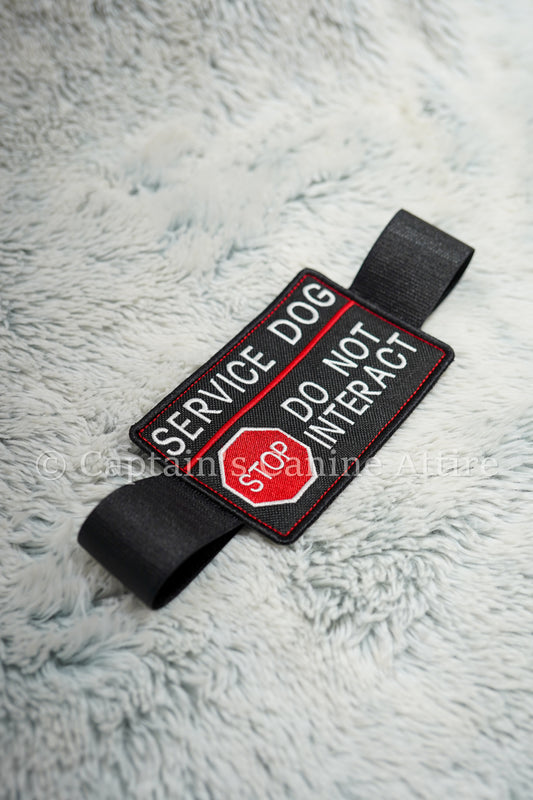 Black & Red Handle Sign 5x3" - Hook and Loop Closure