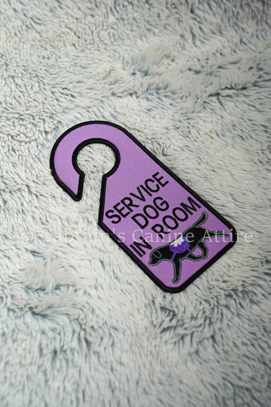 Lilac & Black Door Sign