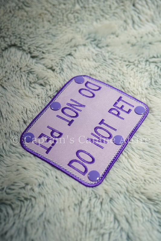 2x5" Lavender and Purple - Do Not Pet - Leash Wrap