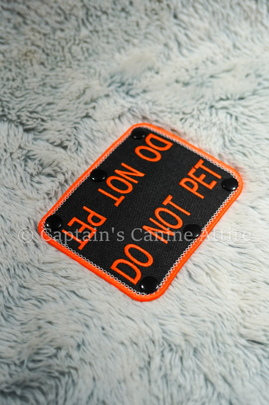 2x5" Black and Bold Orange - Do Not Pet - Leash Wrap