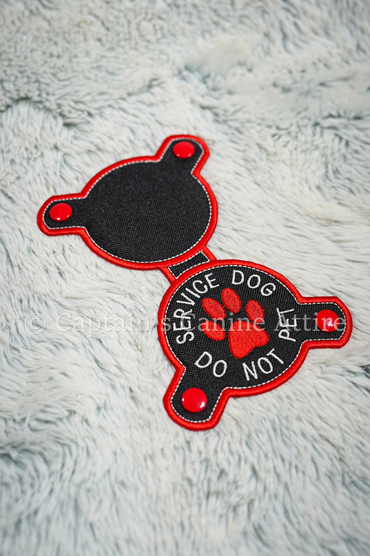 Black/Red/White - Red Border - Do Not Pet - Chest Emblem