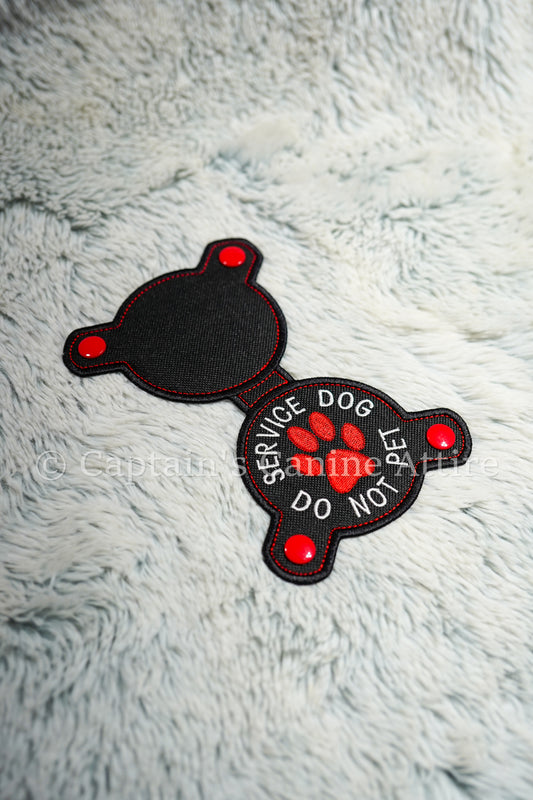 Black/Red/White - Do Not Pet - Chest Emblem