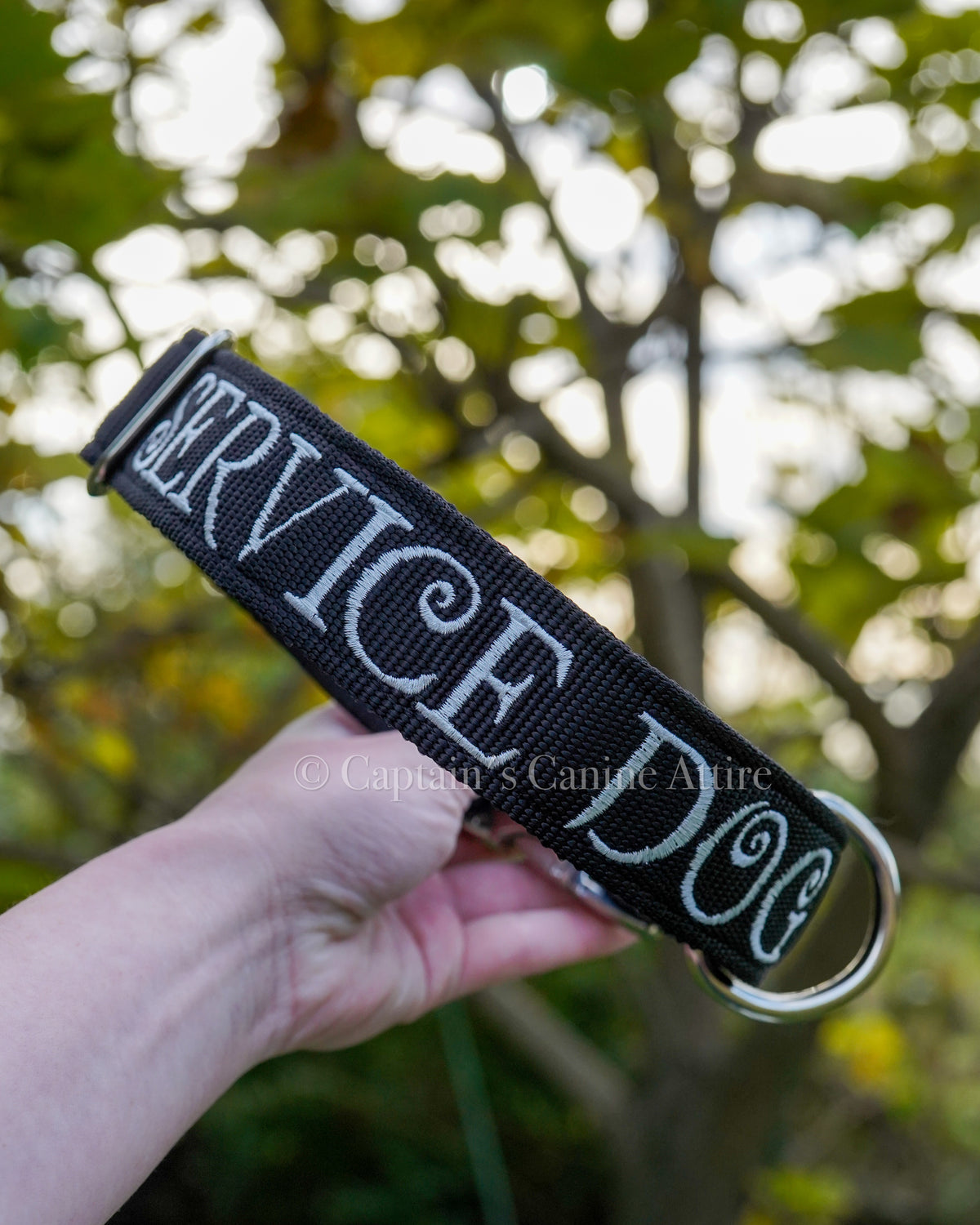 19.5”-22.5” Embroidered “Service Dog” Collar