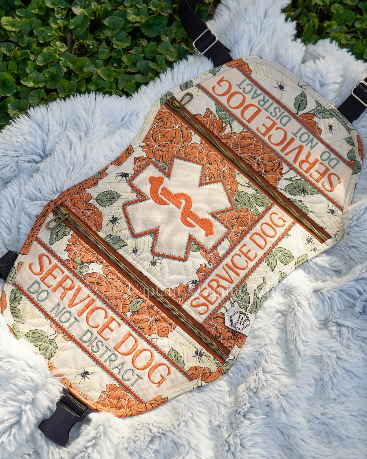 18.5” Quilted Roses and Spiders Vest